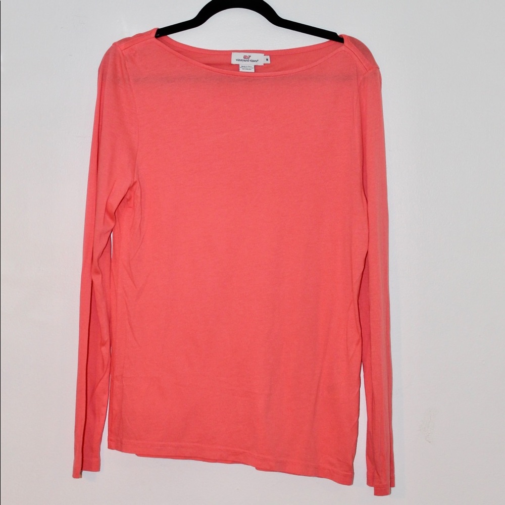 Vineyard Vines Coral Long Sleeve Tee